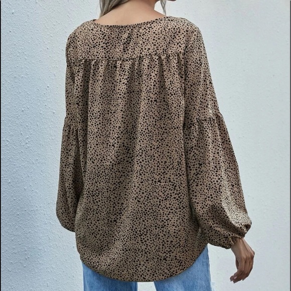 Boho Print Long Sleeve Top Blouse shirt - Picture 9 of 9